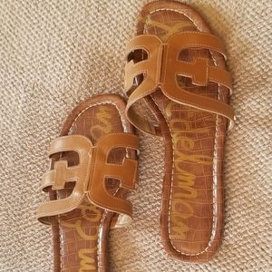 Sam Edelman slide sandals, saddle leather color